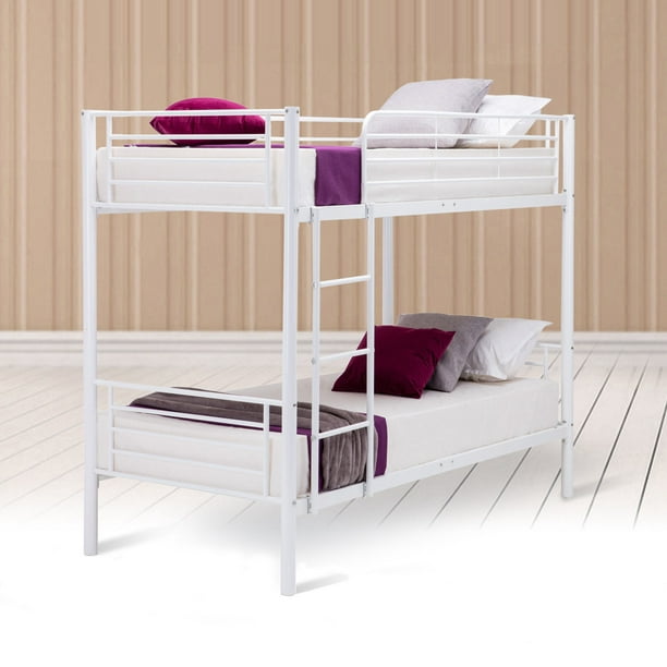 Metal Bunk Beds Frame Twin over Twin Ladder for Kids Adult Children Bedroom Dorm
